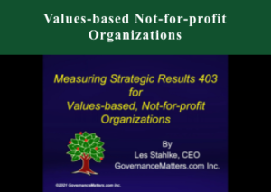 Measuring Strategic Results 403 for Values-based Not-for-profit Organizations