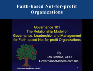 The Relationship Model of Governance 101 for Faith-based Not-for-profit Organizations