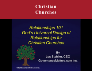 Universal Design of Relationships 101 for Christian Churches